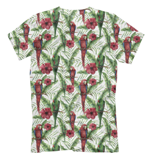 Футболка для мальчиков с изображением Попугаи ара цвета Белый