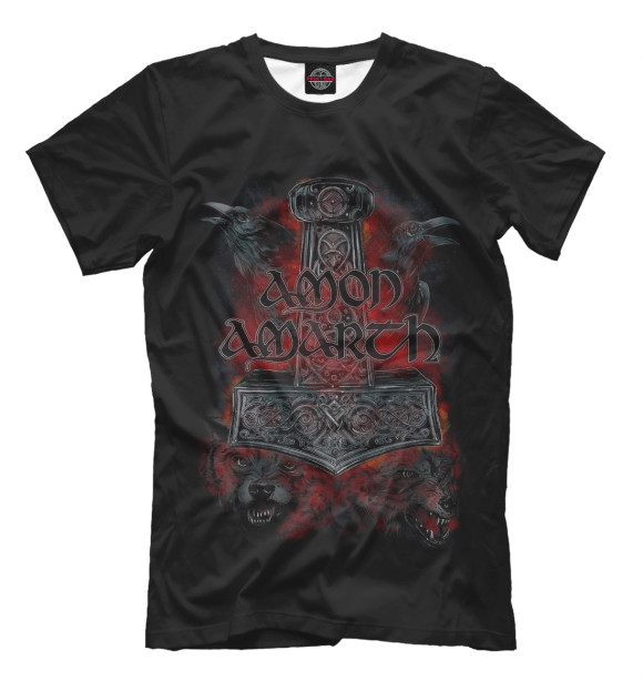 Мужская футболка с изображением Amon Amarth цвета Черный