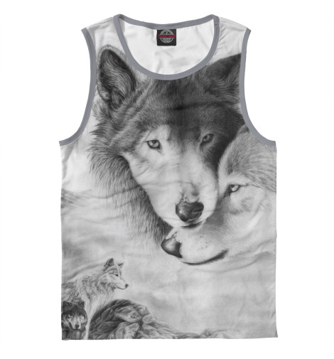 

Майки Print Bar, Белый, Волки