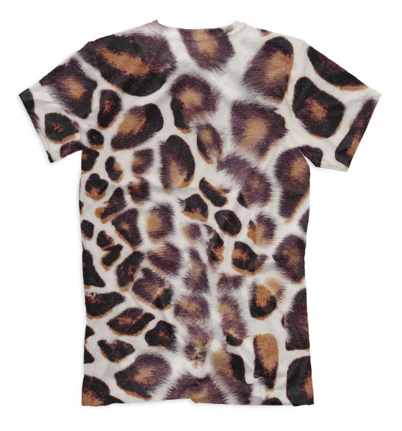 Мужская футболка с изображением Дымчатый леопард цвета Белый