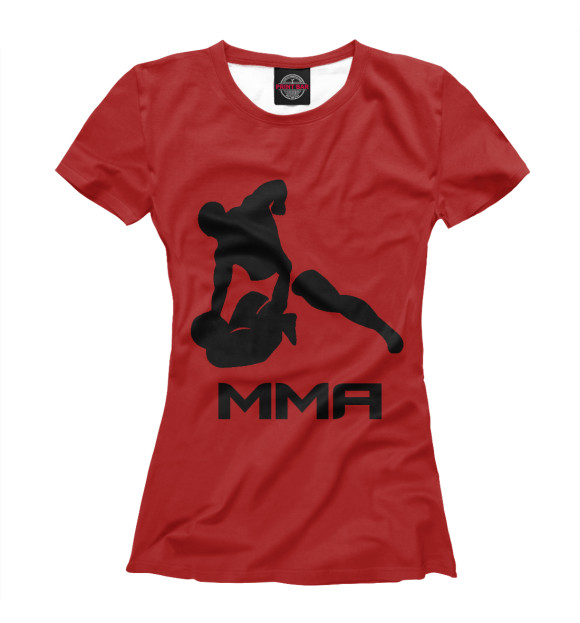 Женская футболка с изображением MMA цвета Белый