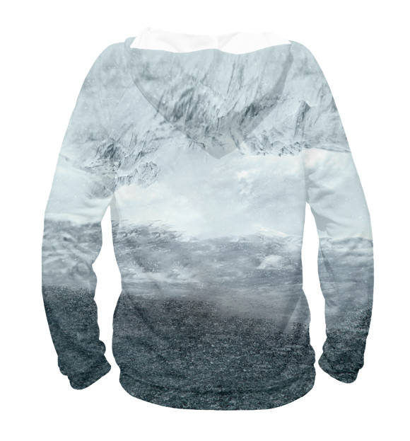 Женское худи с изображением Интерстеллар цвета Белый