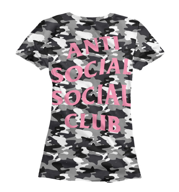 Женская футболка с изображением ANTI SOCIAL SOCIAL CLUB цвета Белый