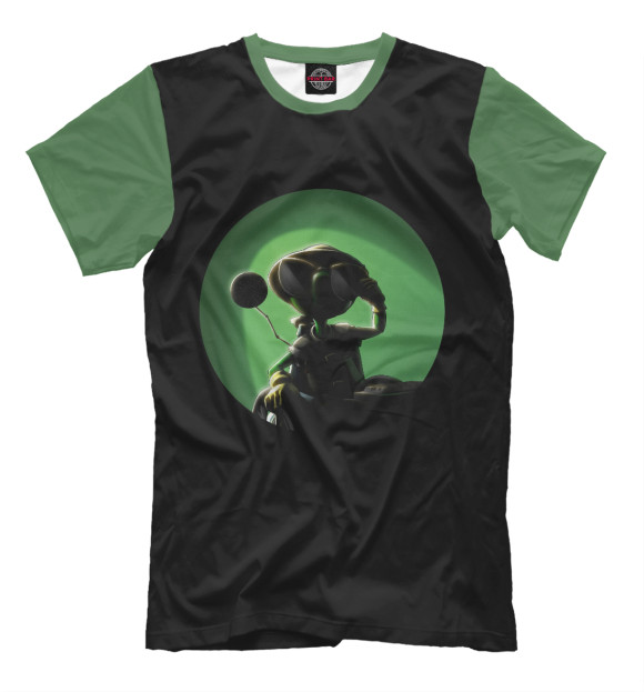 Мужская футболка с изображением Bentley the Turtle цвета Черный