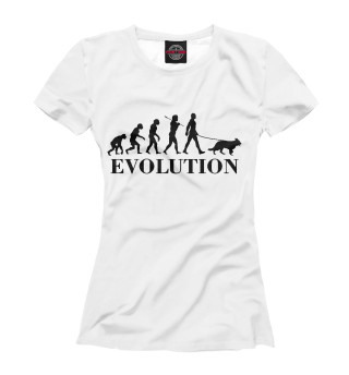Женская футболка Эволюция Собачника