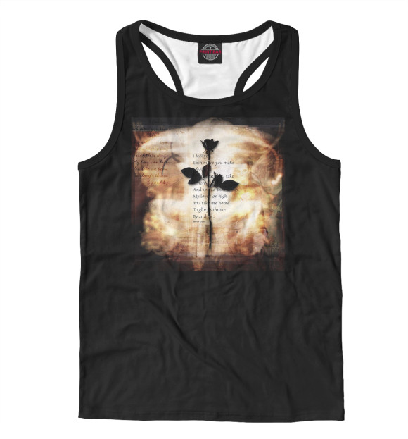 Мужская майка-борцовка с изображением Depeche Mode цвета Белый