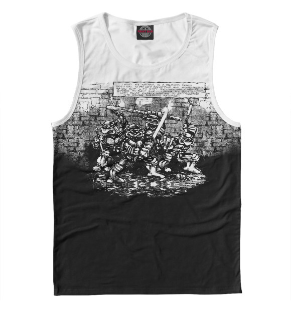Майка для мальчика с изображением Черепашки ниндзя комикс цвета Белый