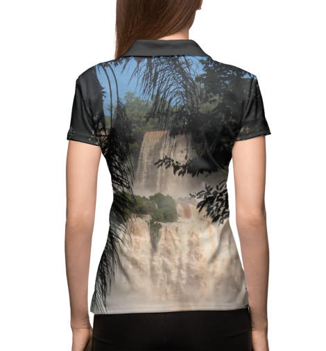 

Поло Print Bar, Белый, В тропиках