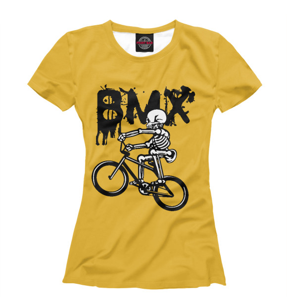 Женская футболка с изображением BMX цвета Белый