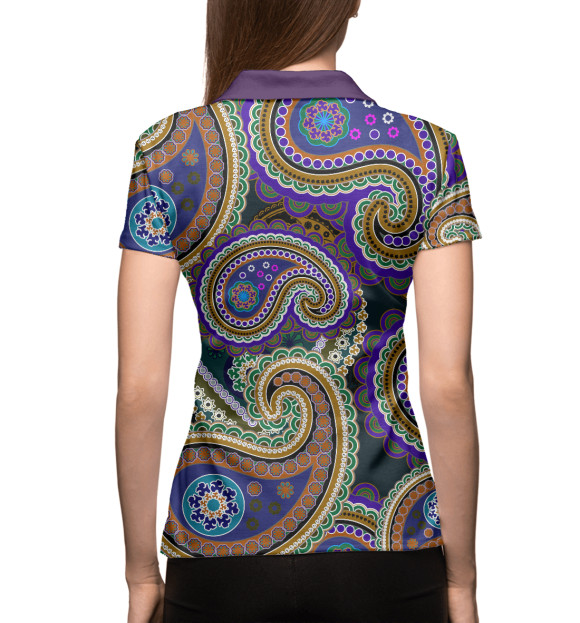 Женское поло с изображением Турецкие огурцы цвета Белый