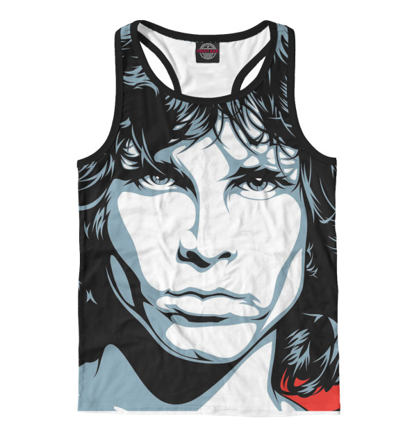 Мужская майка-борцовка с изображением Jim Morrison цвета Белый