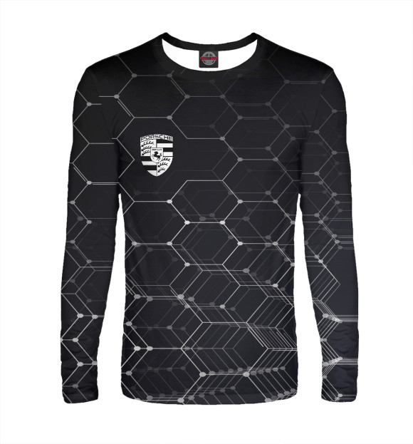 Мужской лонгслив с изображением Porsche цвета Белый