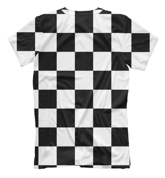 Мужская футболка с изображением Шахматная доска цвета Белый