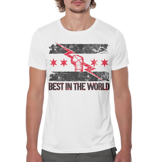 Мужская футболка с изображением Best in the World цвета Белый
