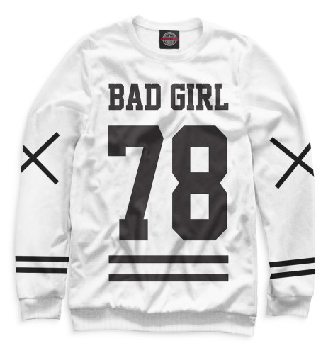 

Свитшоты Print Bar, Белый, Bad Girl