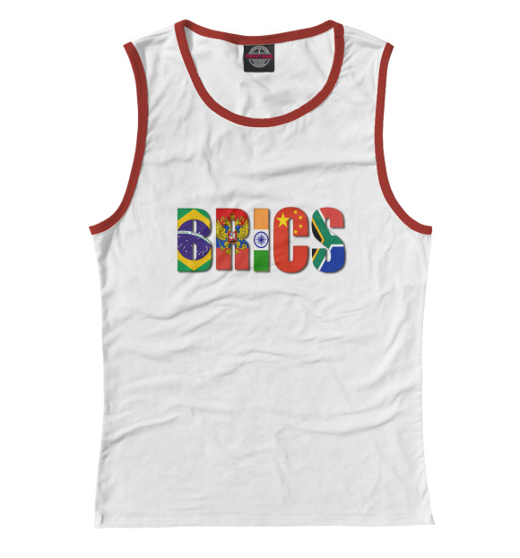 Женская майка с изображением Брикс цвета Белый