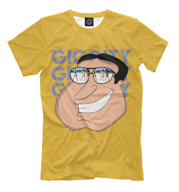 Мужская футболка с изображением Giggity цвета Хаки