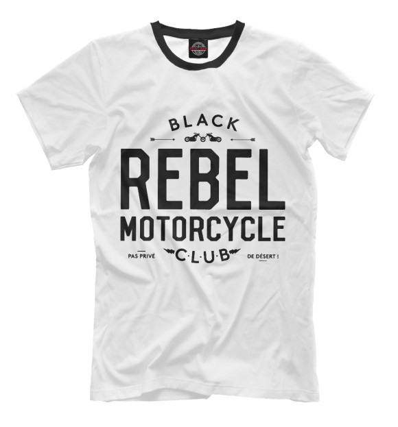 Мужская футболка с изображением Black Rebel Motorcycle Club цвета Молочно-белый