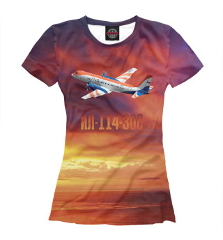 Женская футболка Самолет Ил–114-300