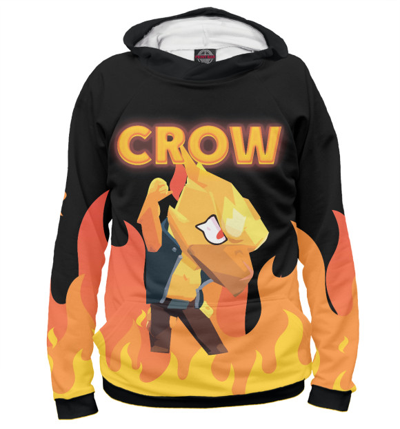 Женское худи с изображением Brawl Stars Crow цвета Белый