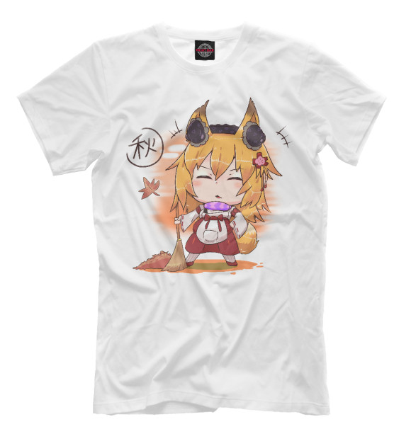 Мужская футболка с изображением Senko цвета Белый