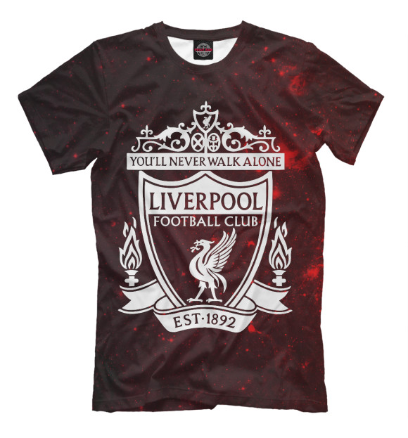 Мужская футболка с изображением Liverpool цвета Молочно-белый