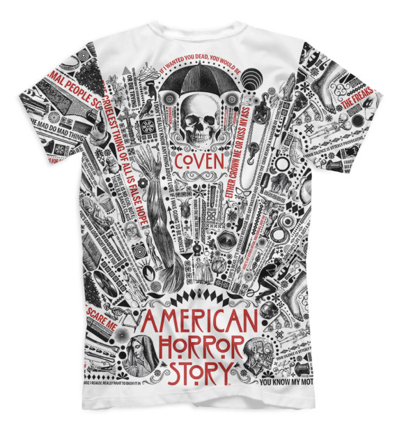 Мужская футболка с изображением Американская история ужасов цвета Белый