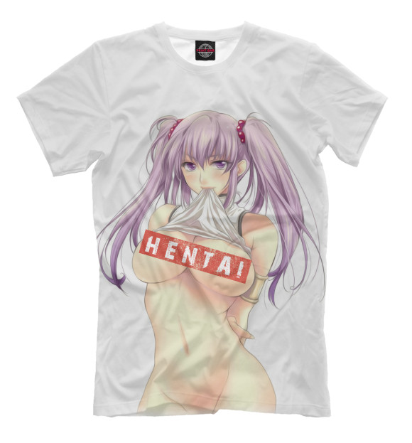 Мужская футболка с изображением Hentai цвета Бежевый