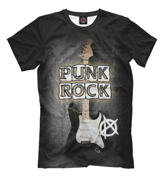 Футболка для мальчиков с изображением Punk rock music цвета Белый