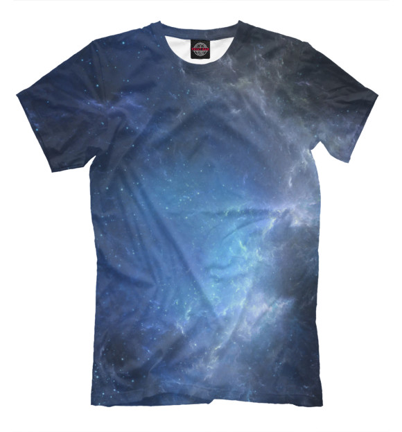 Мужская футболка с изображением Космос цвета Серый