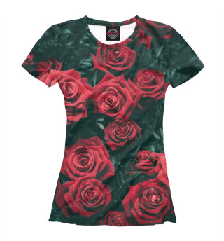 Женская футболка Куст роз