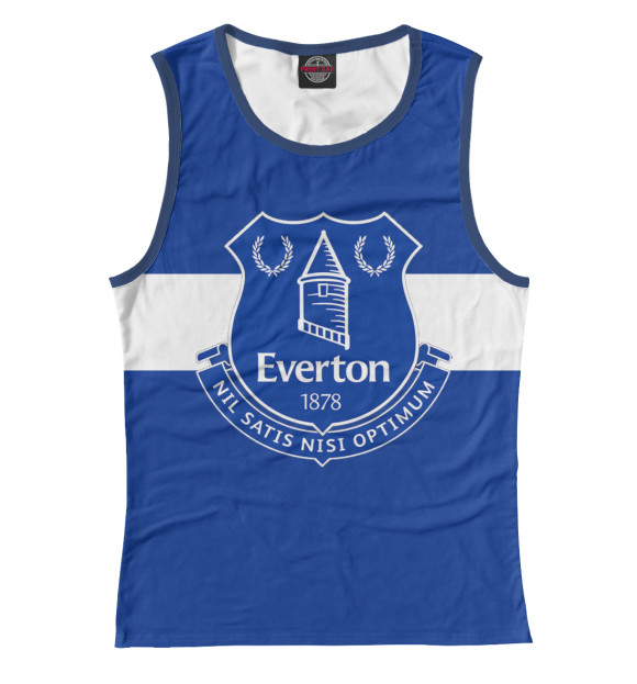 Женская майка с изображением Эвертон цвета Белый
