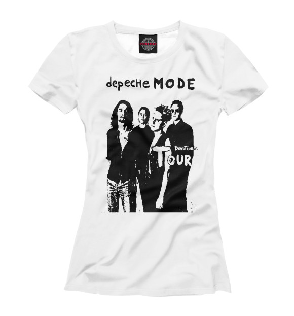 Женская футболка с изображением depeche mode цвета Белый
