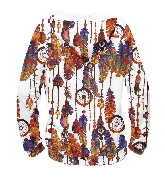 Мужское худи с изображением Бохо цвета Белый