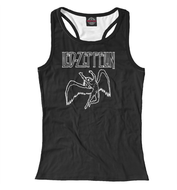 Женская майка-борцовка с изображением Led Zeppelin цвета Белый