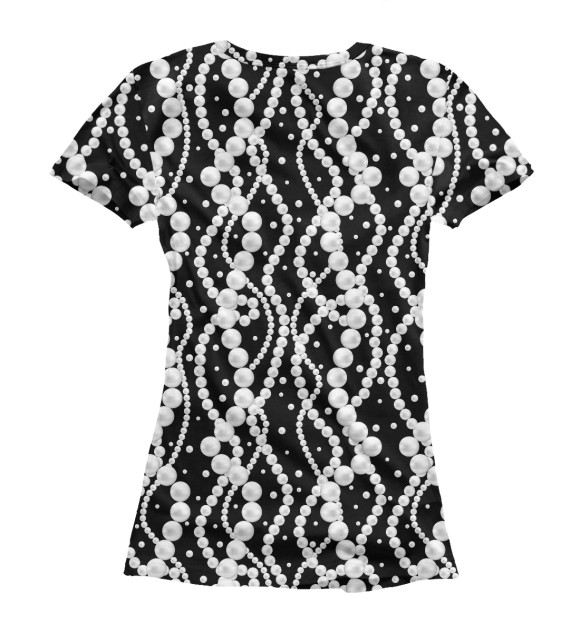 Женская футболка с изображением Жемчуг цвета Белый