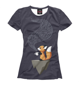 Женская футболка Fox Coffee