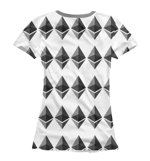 Женская футболка с изображением Lot Ethereum цвета Белый
