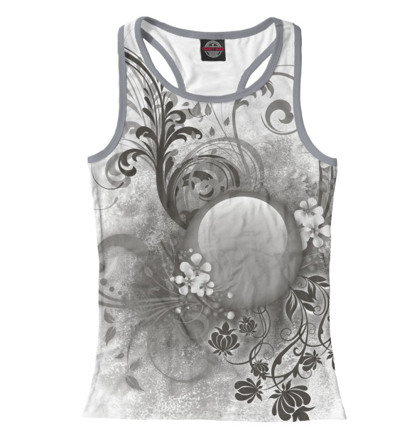 Женская майка-борцовка с изображением Узоры цвета Белый