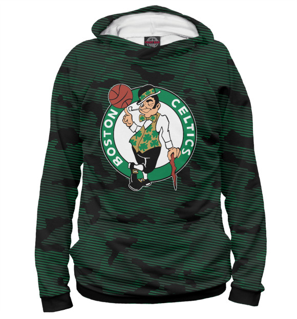 Худи для девочки с изображением Boston Celtics цвета Белый