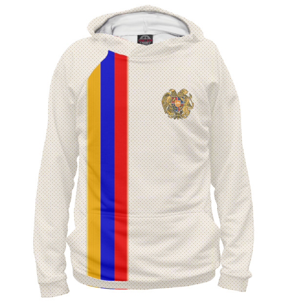 Женское худи с изображением I love Armenia цвета Белый