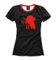 Женская футболка Evangelion NERV Black style