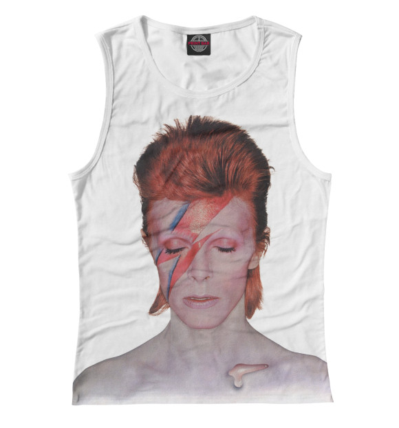 Майка для девочки с изображением David Bowie цвета Белый