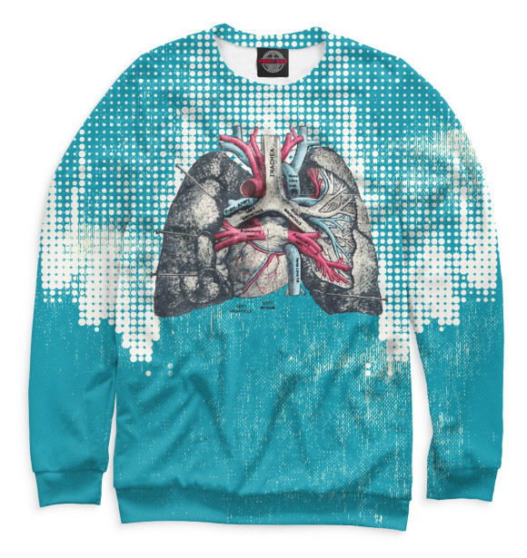 Мужской свитшот с изображением Легкие цвета Белый