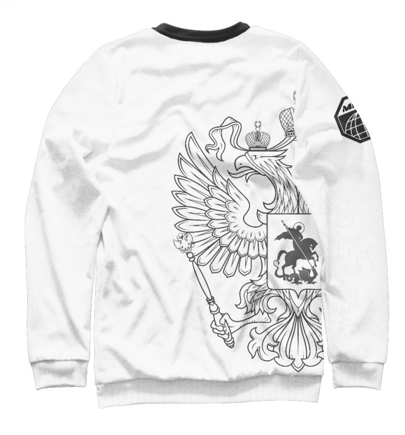 Свитшот для девочек с изображением MMA Россия цвета Белый