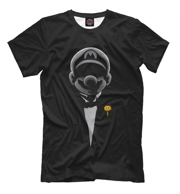 Мужская футболка с изображением Mr.Mario цвета Черный