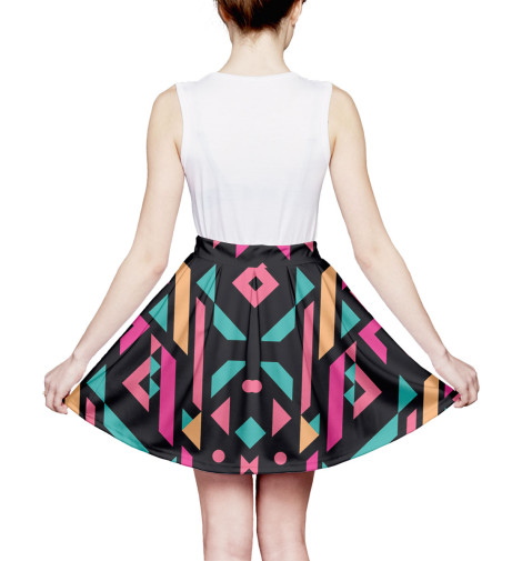 

Юбка с мелкими складками Print Bar, Белый, Геометрия