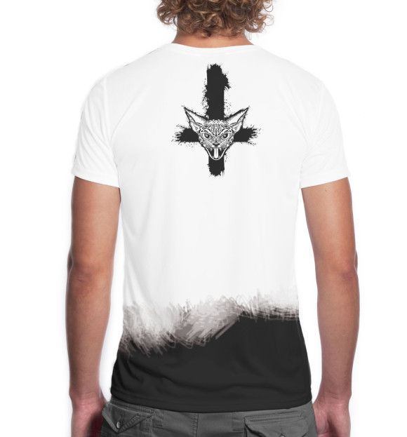 Мужская футболка с изображением Хоррор цвета Белый