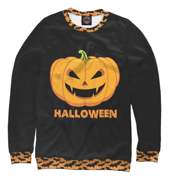 Свитшот для девочек с изображением Happy Halloween цвета Белый