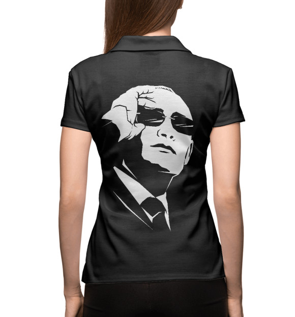 Женское поло с изображением Владимир Путин. Мистер Президент цвета Белый